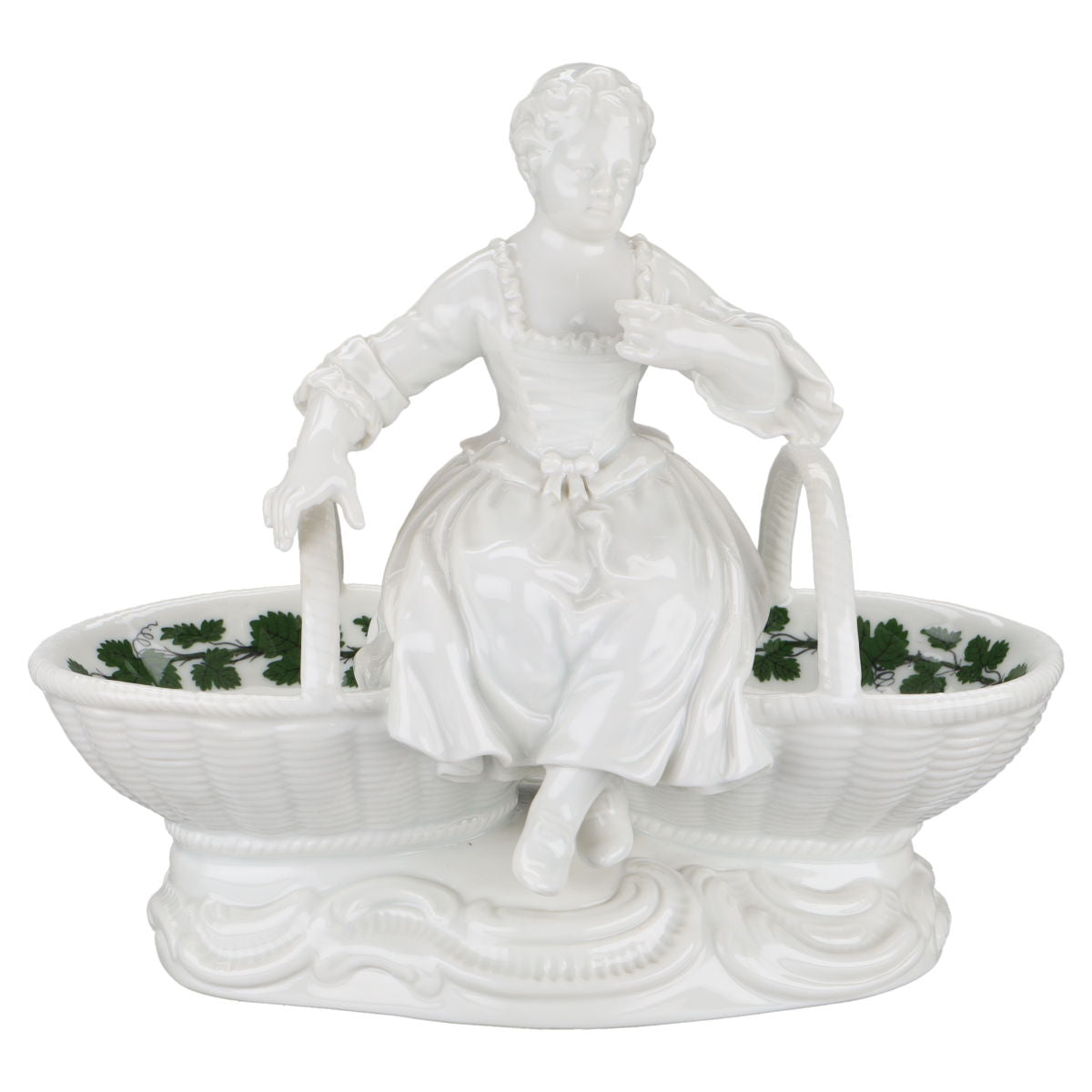 Menage für Salz und Pfeffer mit Blumenfrau Weinlaub 184 M II.Wahl mit Mangel