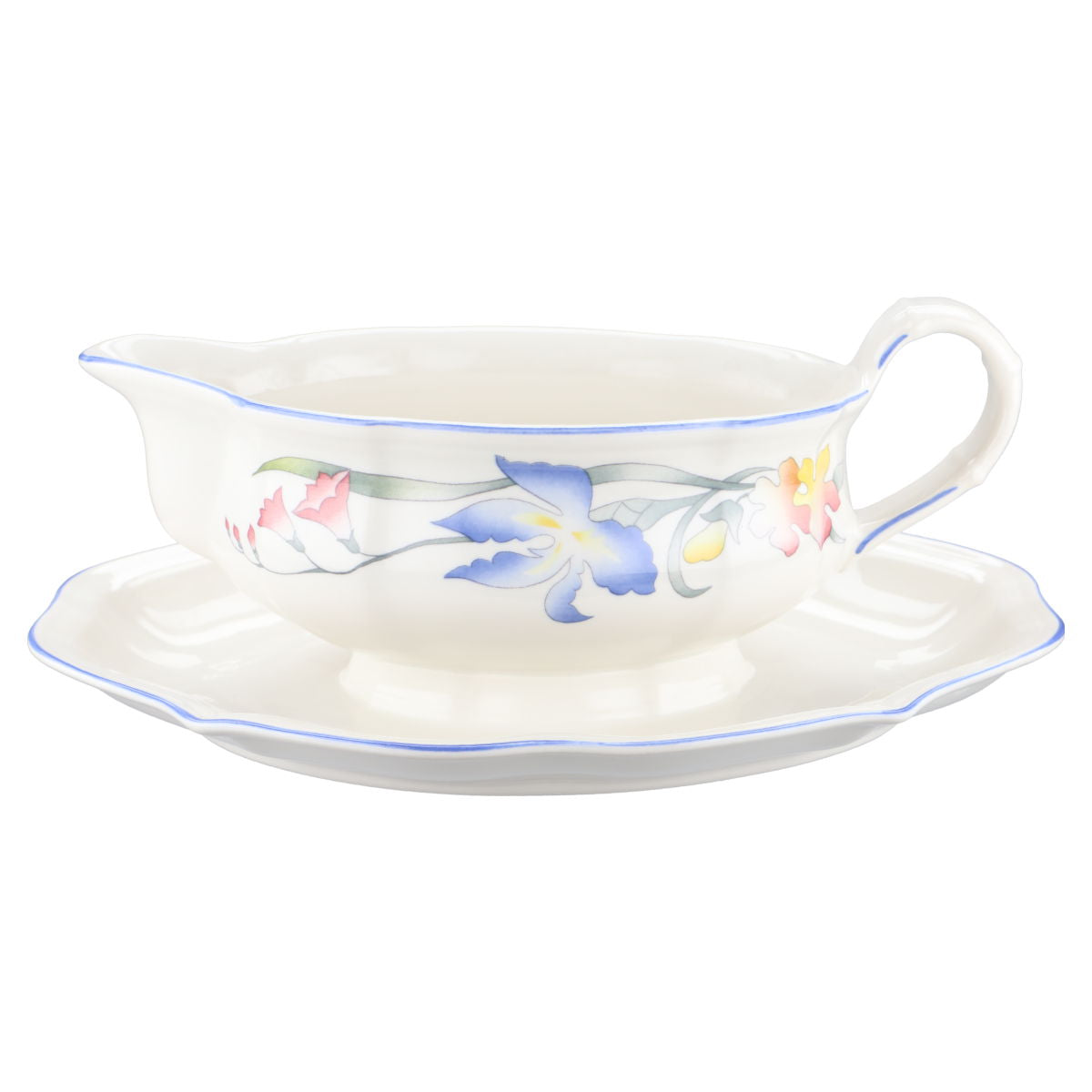 Sauciere mit Teller einteilig