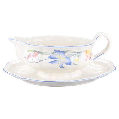 Sauciere mit Teller einteilig