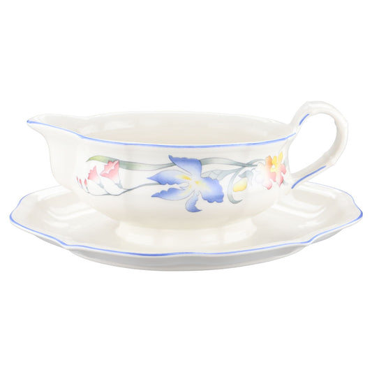 Sauciere mit Teller einteilig