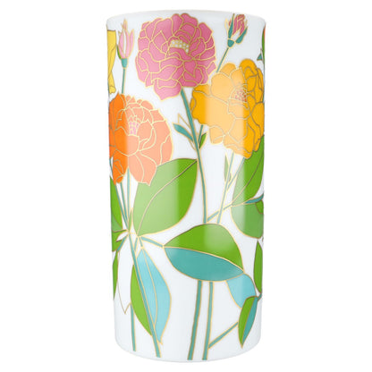Vase H 24,5 cm Blumenmalerei