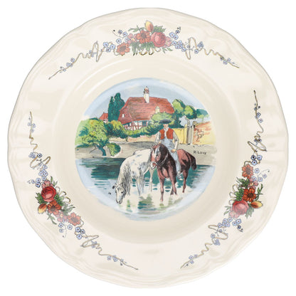 Suppenteller - Pferde im Wasser