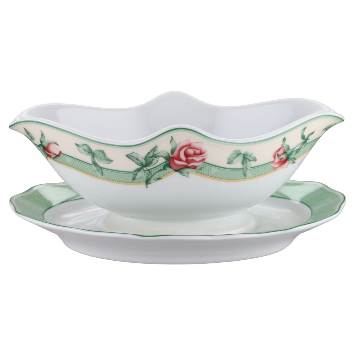 Sauciere mit Teller einteilig