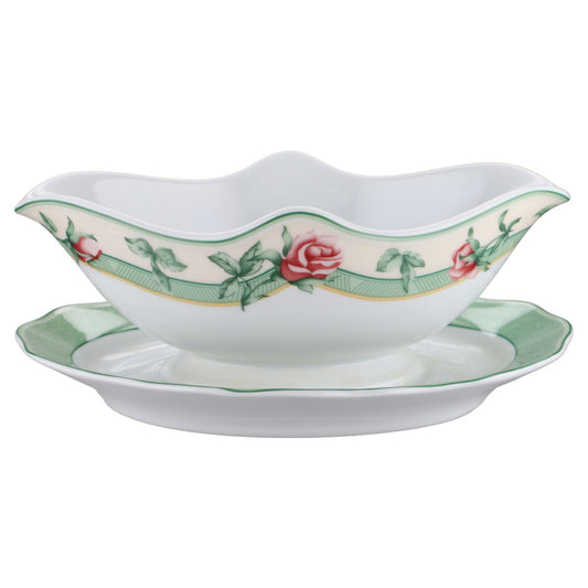 Sauciere mit Teller einteilig