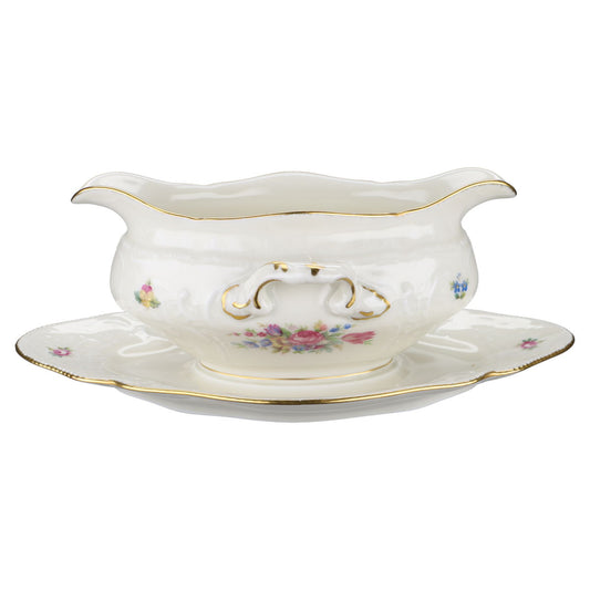 Sauciere mit Teller einteilig