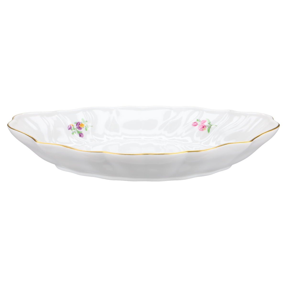 Schale oval Blüte Orange II.Wahl