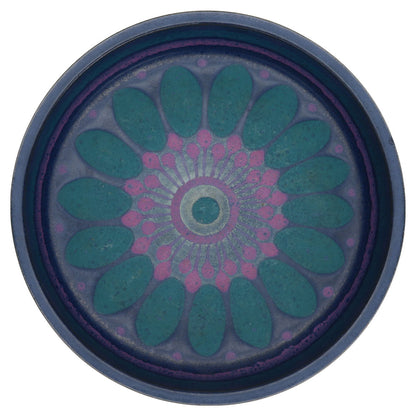 Obstschale groß brauner Rand auf Fuß