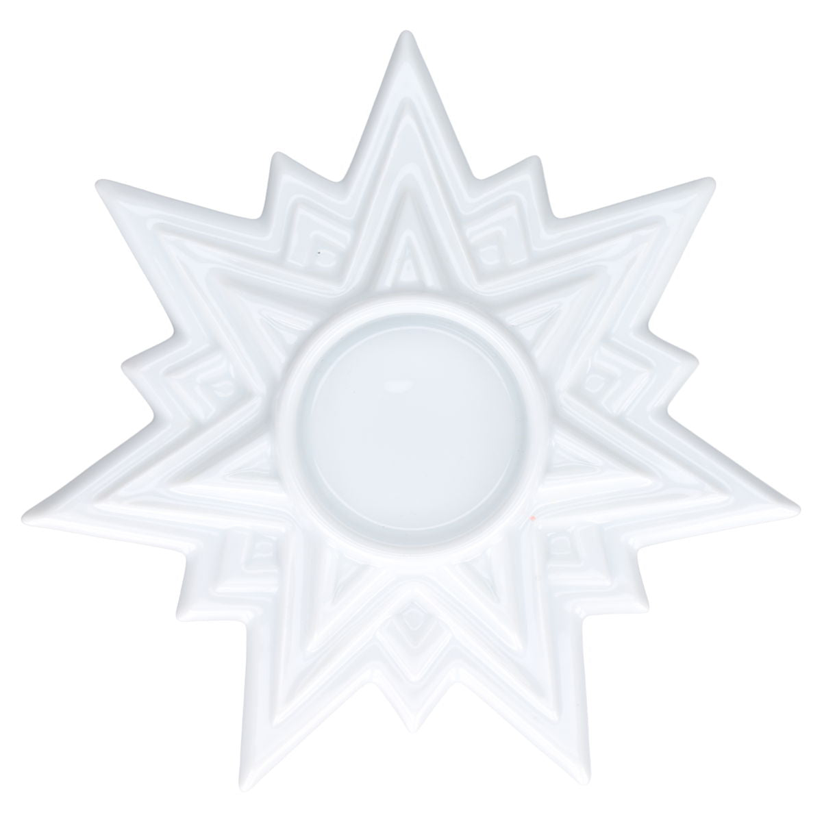 Teelichthalter als Stern weiß