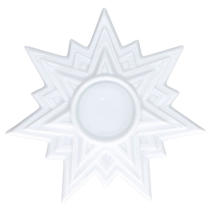 Teelichthalter als Stern weiß