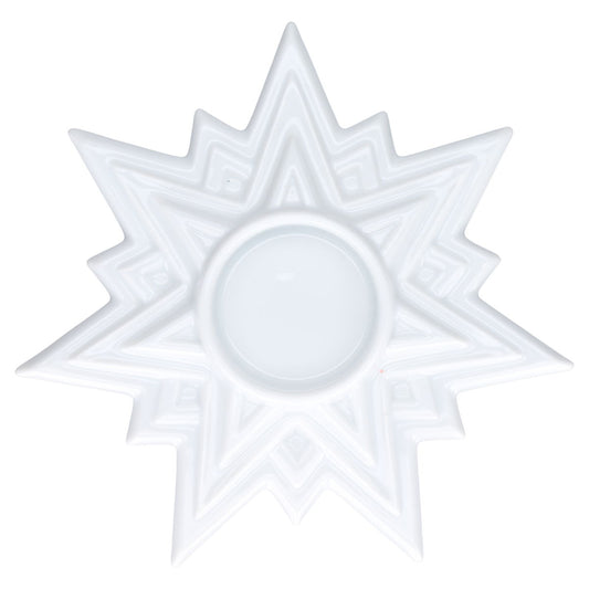 Teelichthalter als Stern weiß
