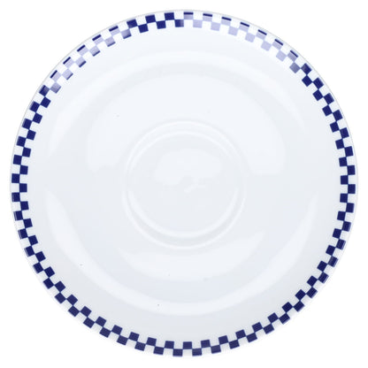 Untertasse für Tee kariert