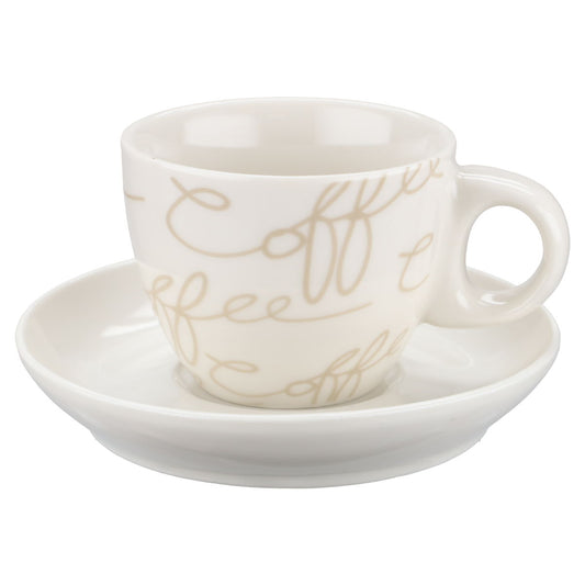 Mokkatasse Espressotasse mit Untere creme weiß