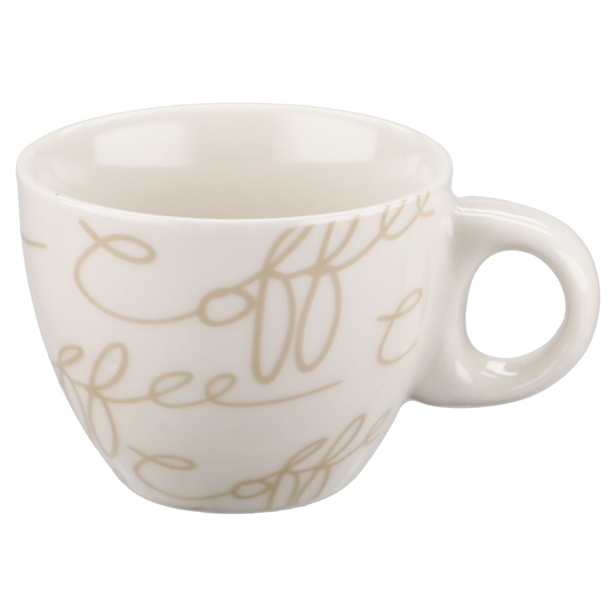 Mokkatasse Espressotasse mit Untere creme weiß