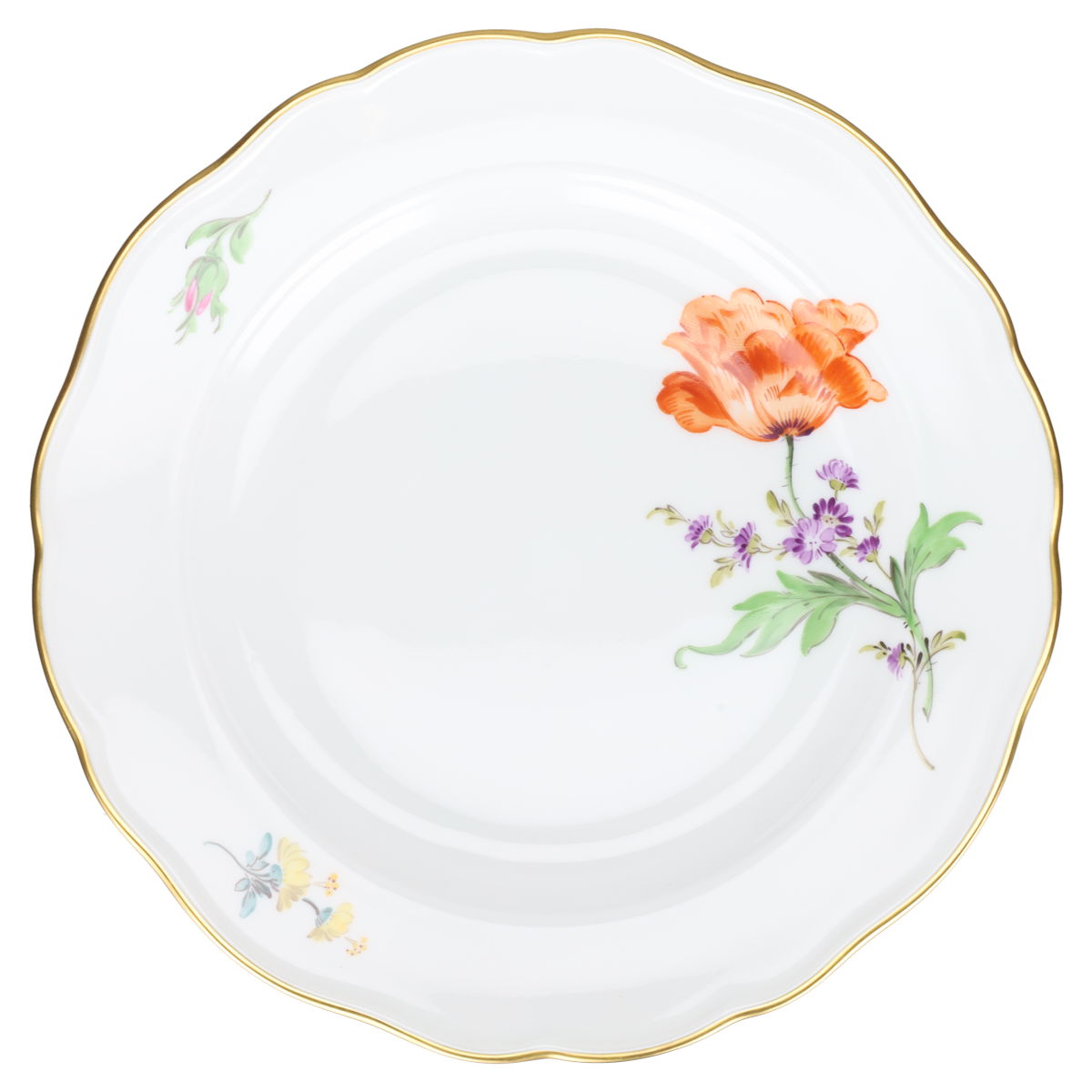 Brotteller Dessertteller Blüte orange