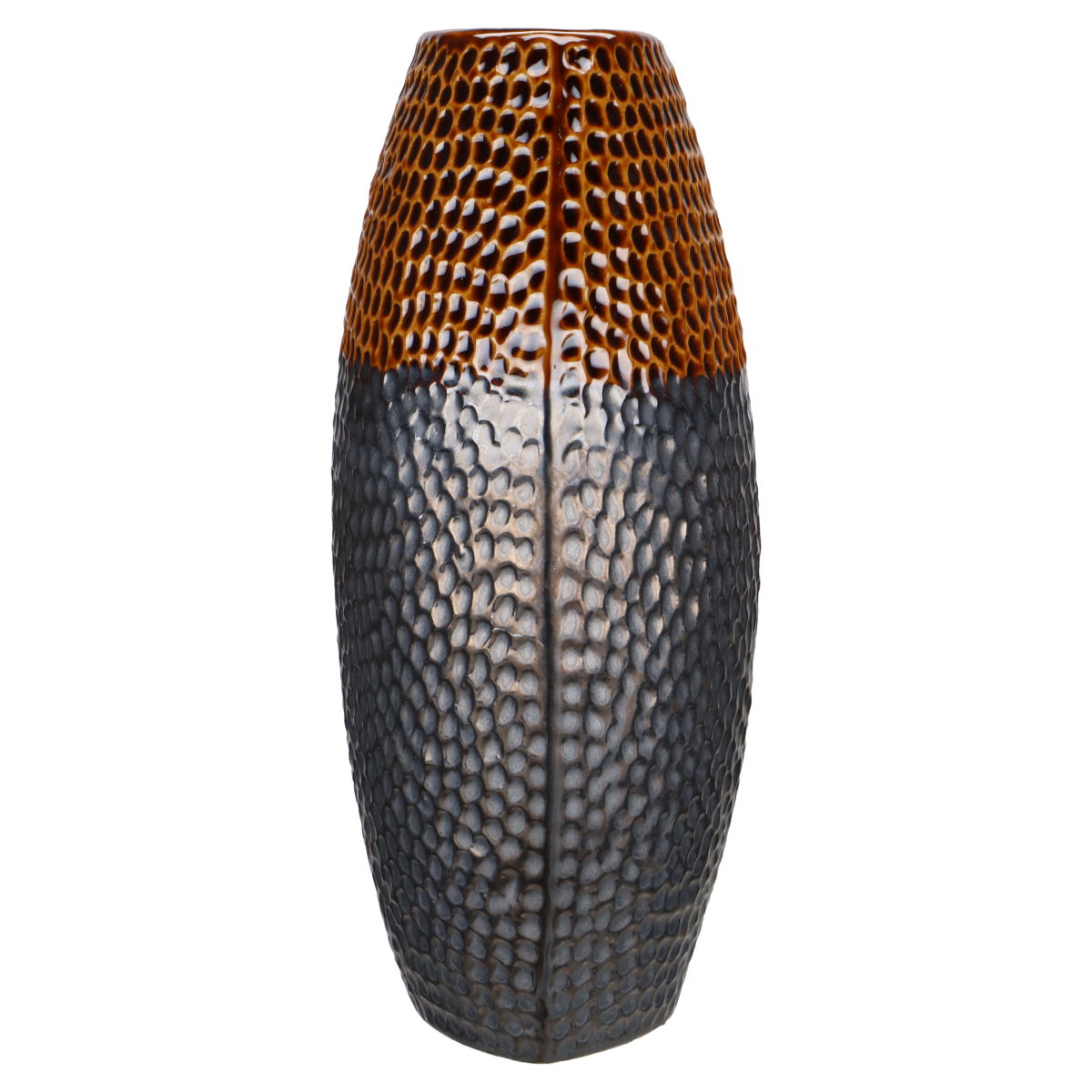 Vase Sambia mittelgroß braun glänzend