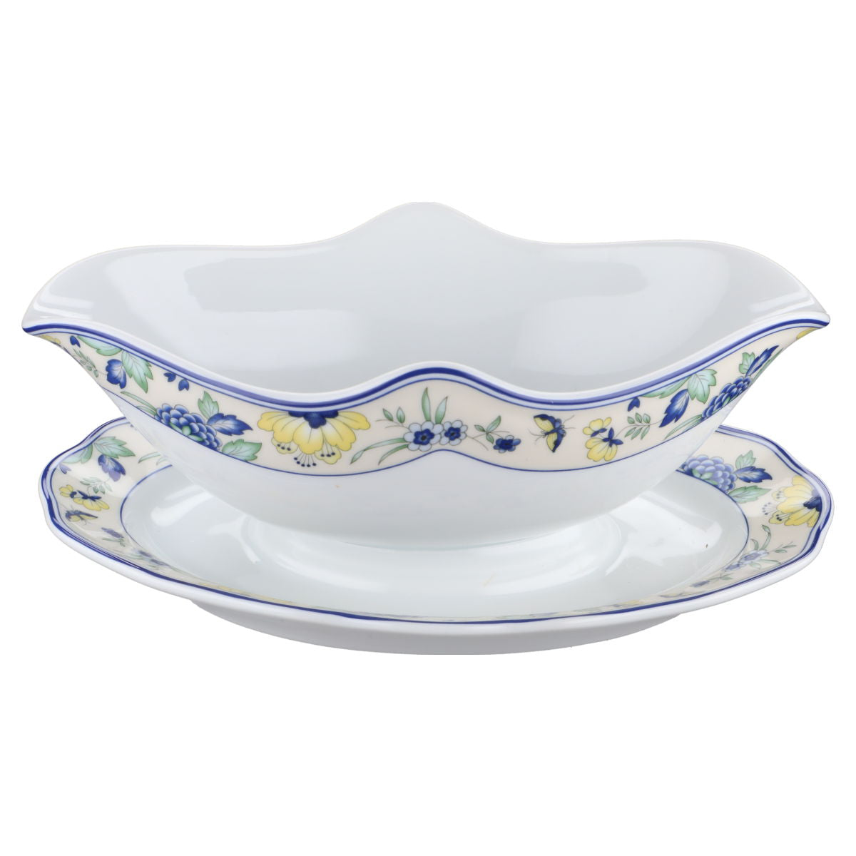 Sauciere mit Teller einteilig