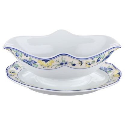 Sauciere mit Teller einteilig