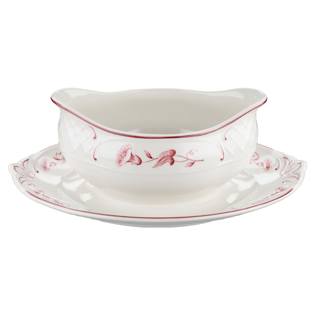 Sauciere mit Teller einteilig