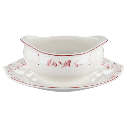 Sauciere mit Teller einteilig