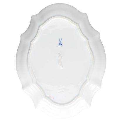 Servierschale oval mit Reliefrand Motiv Streublume I.Wahl