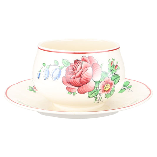 Sauciere mit Teller einteilig