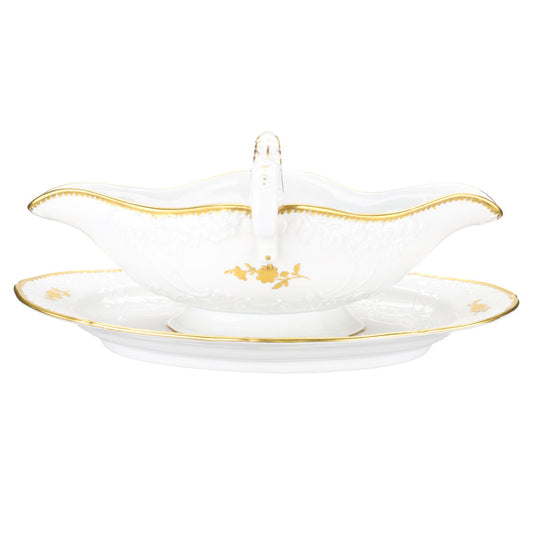 Sauciere mit Teller einteilig