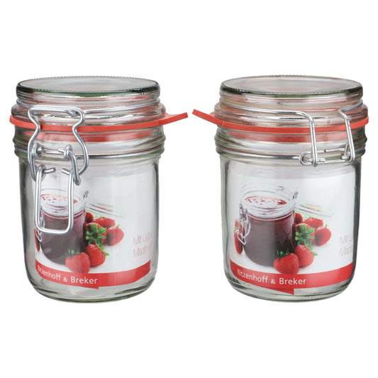 2 x Einmachglas mit Bügelverschluss