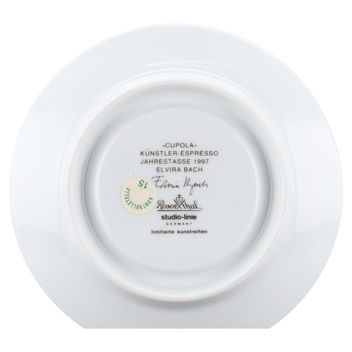 Espressotasse mit Untere - Jahrestasse 1997 Elvira Bach