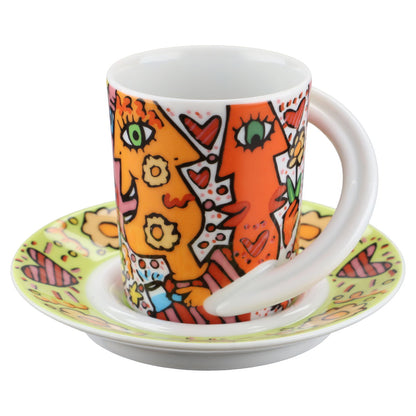 Espressotasse mit Untere - Jahrestasse 1995 James Rizzi