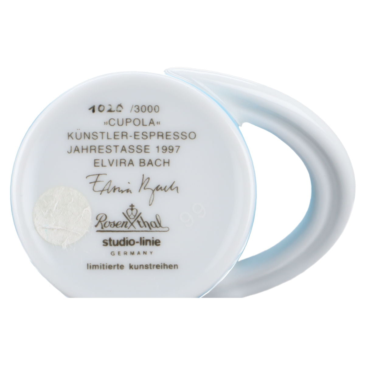 Espressotasse mit Untere - Jahrestasse 1997 Elvira Bach