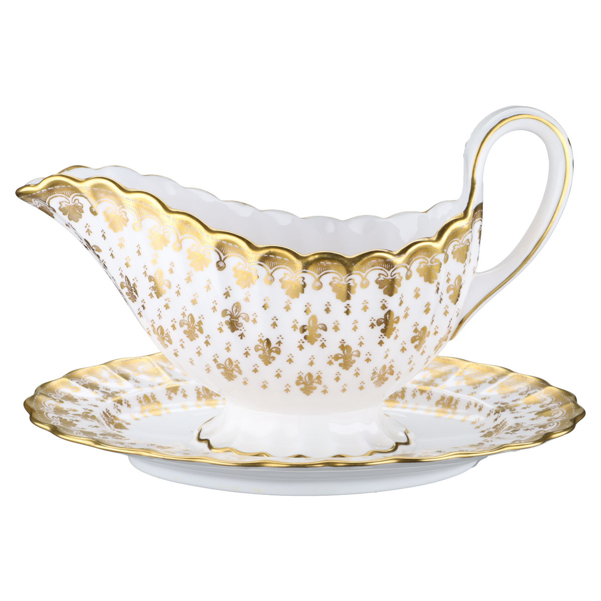 Sauciere mit Teller einteilig