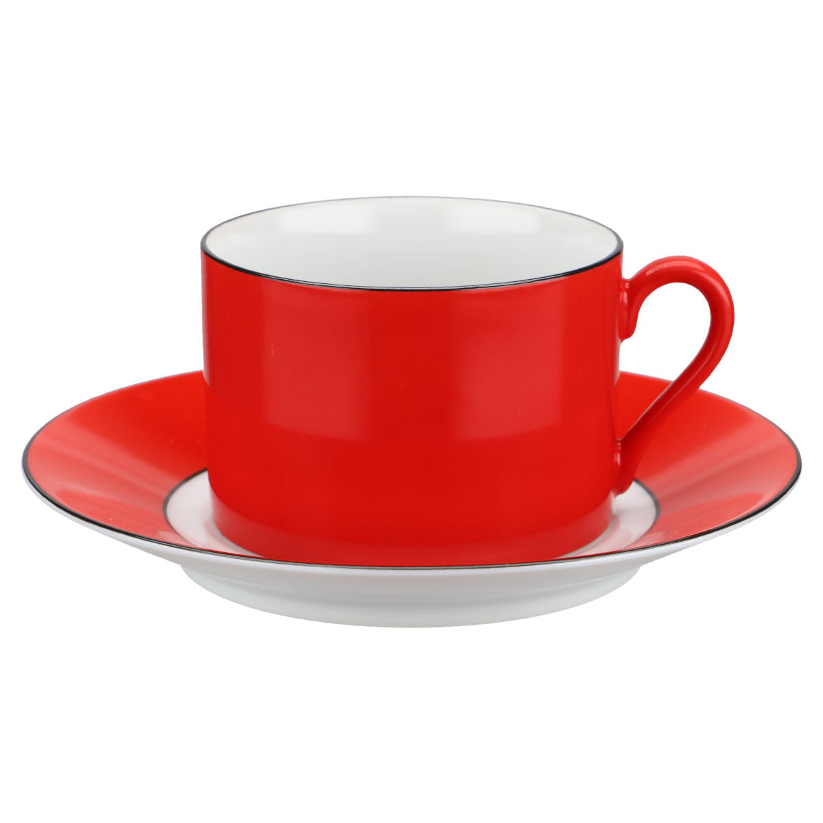Teetasse mit Untere rot