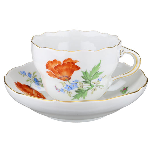 Kaffeetasse mit Untere Klatschmohn orange