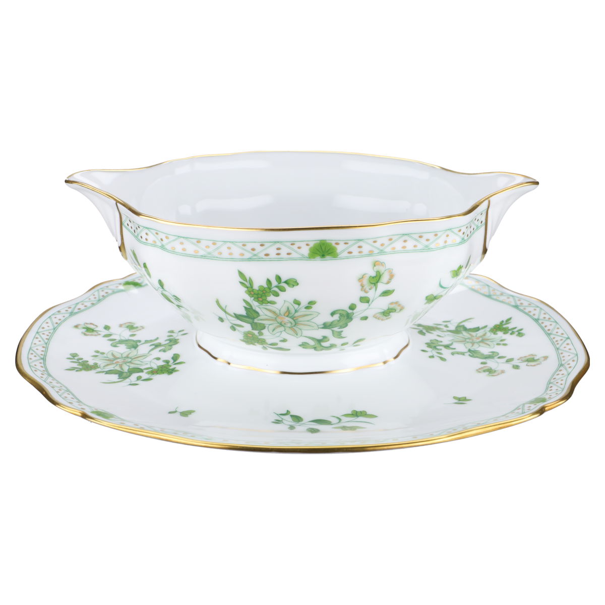 Sauciere mit Teller einteilig