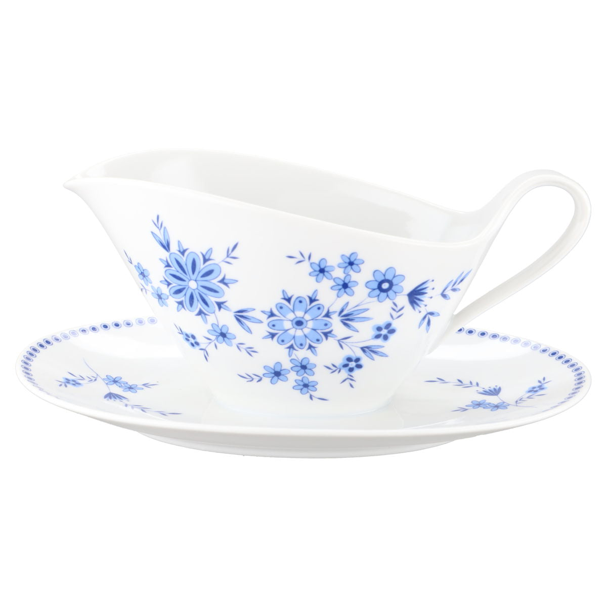 Sauciere mit Teller einteilig