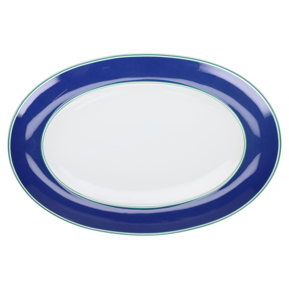 Fleischplatte mittelgroß Blauer Rand