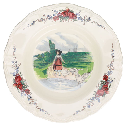 Suppenteller - Gänse am Wasser