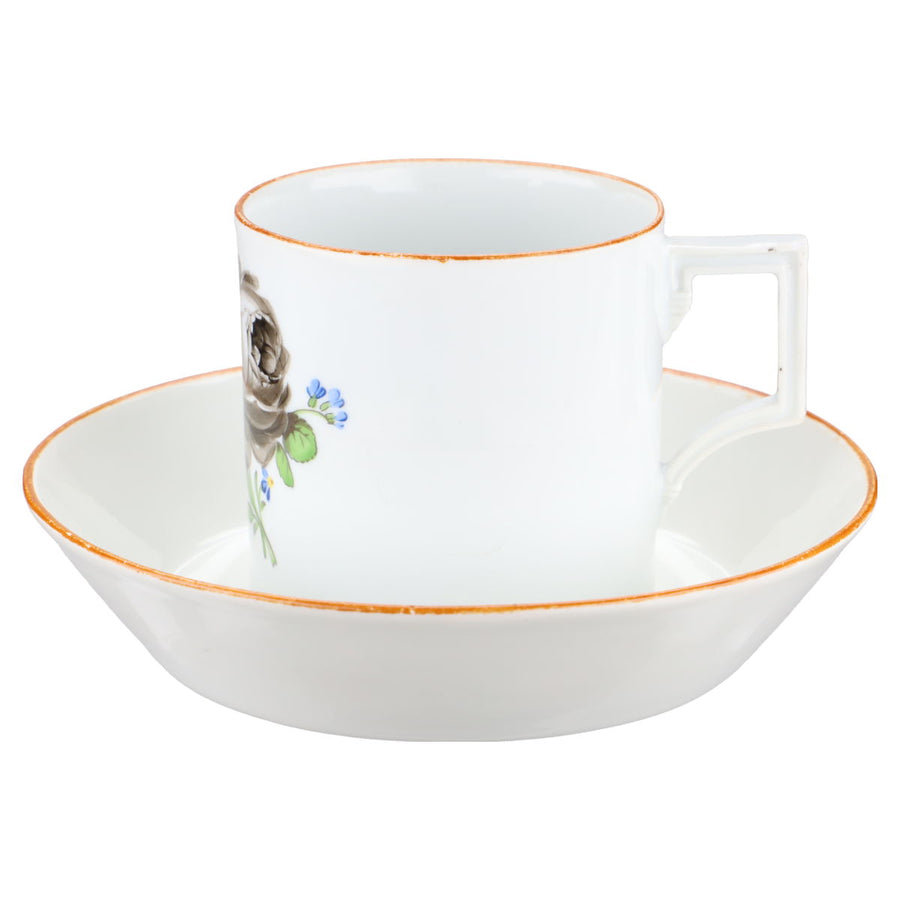 Kaffeetasse mit Untere Pfeifferzeit mit Stern I. W Schwarze Rose