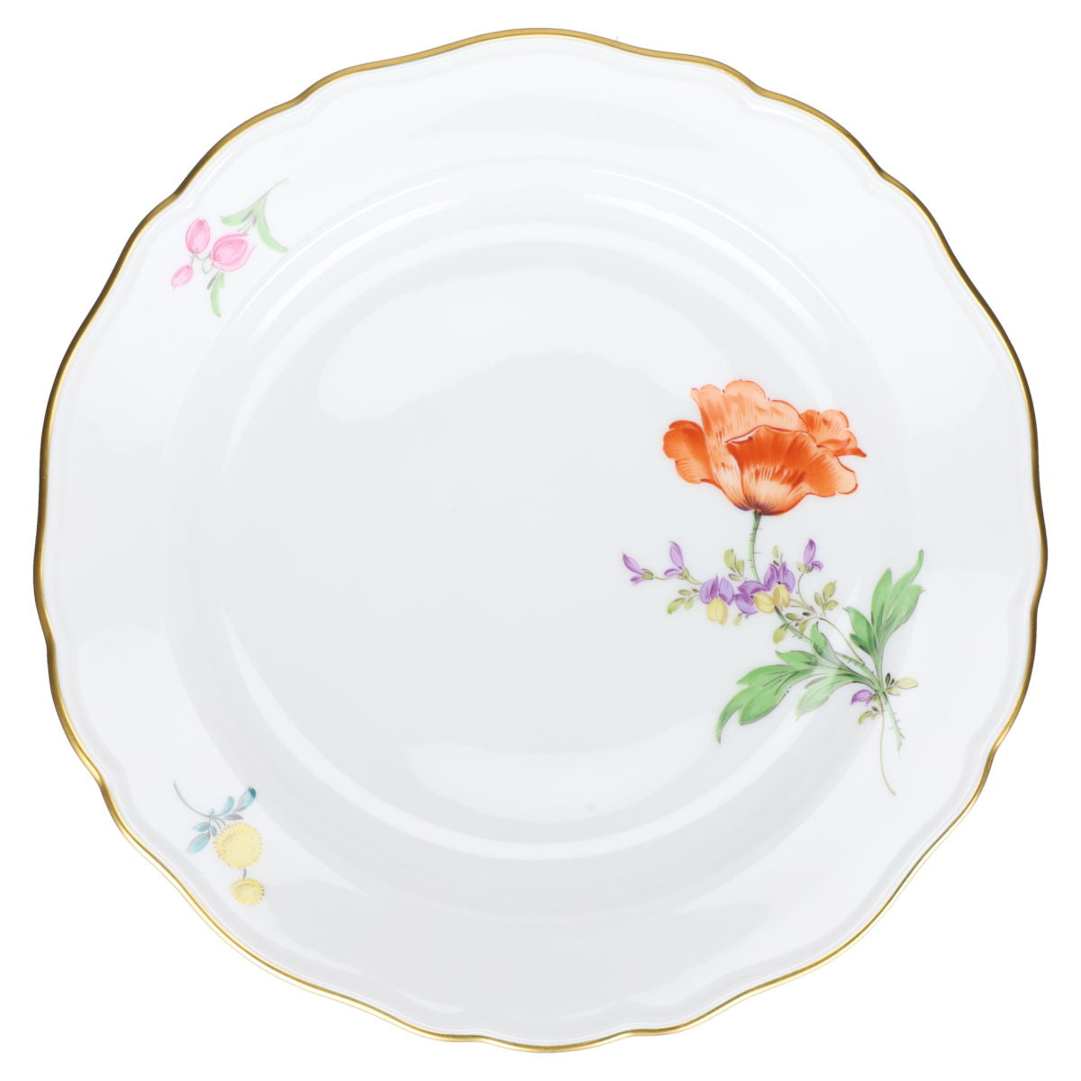 Kuchenteller groß Blüte orange