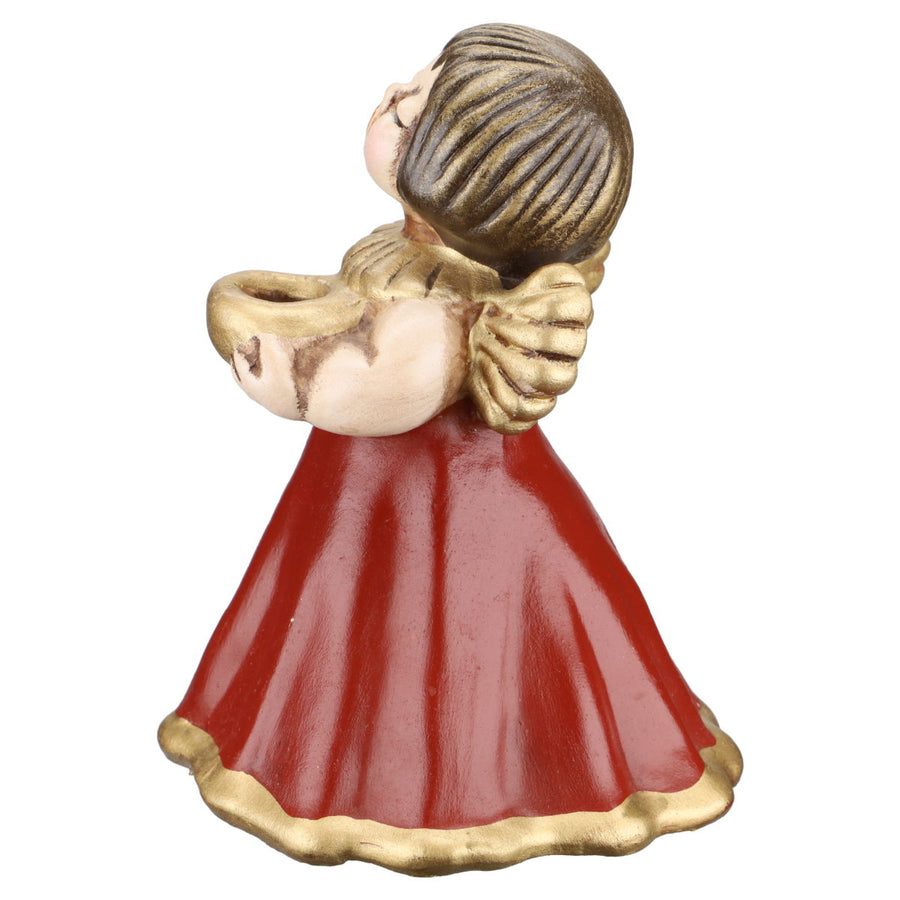 Singender Engel rotes Kleid 15,5 cm