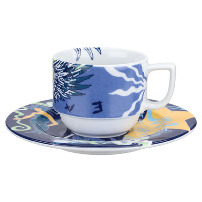 Kaffeetasse mit Untere dunkelblau