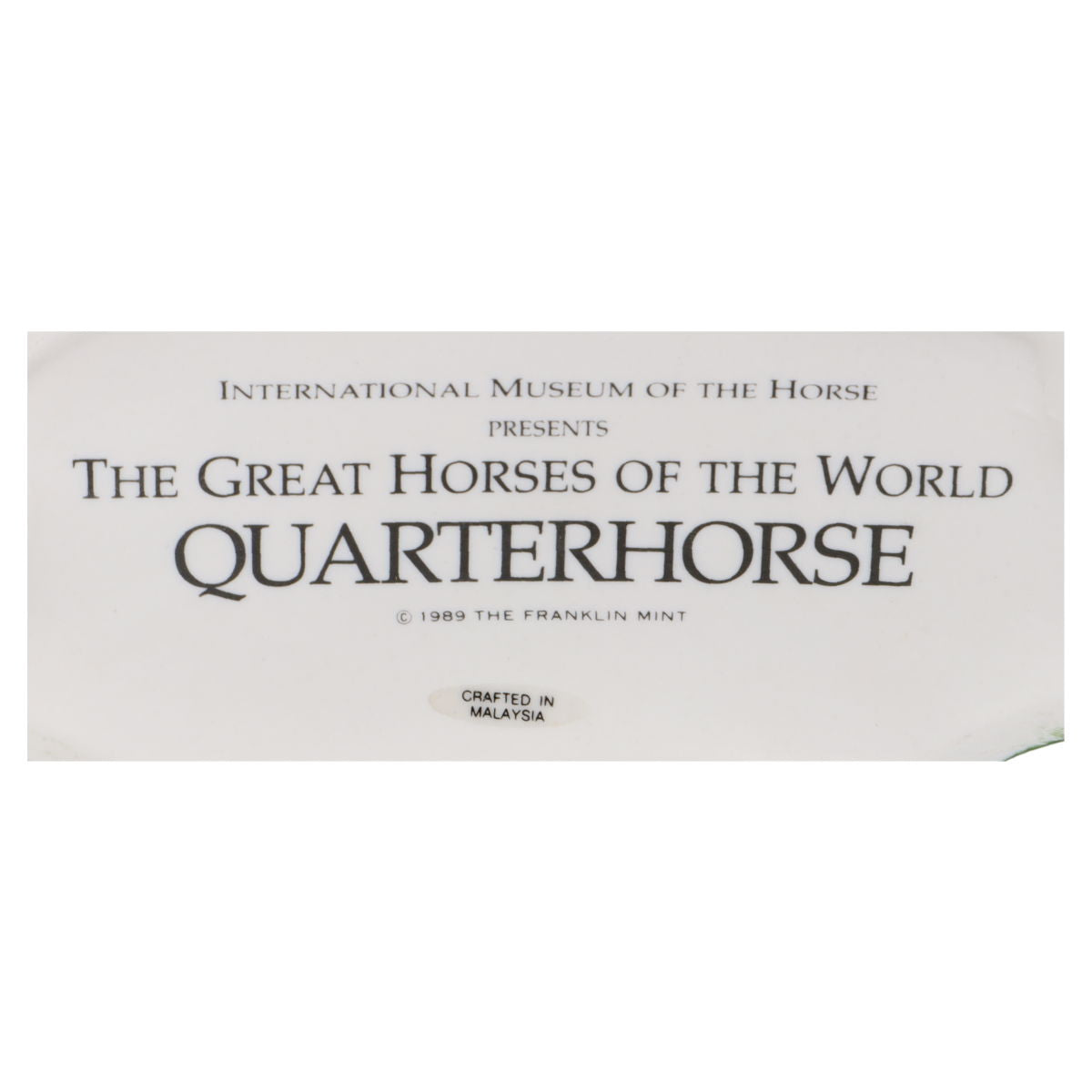 THE GREAT HORSES OF THE WORLD Quarterhorse
