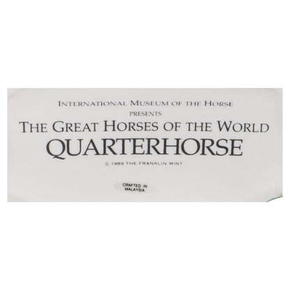 THE GREAT HORSES OF THE WORLD Quarterhorse