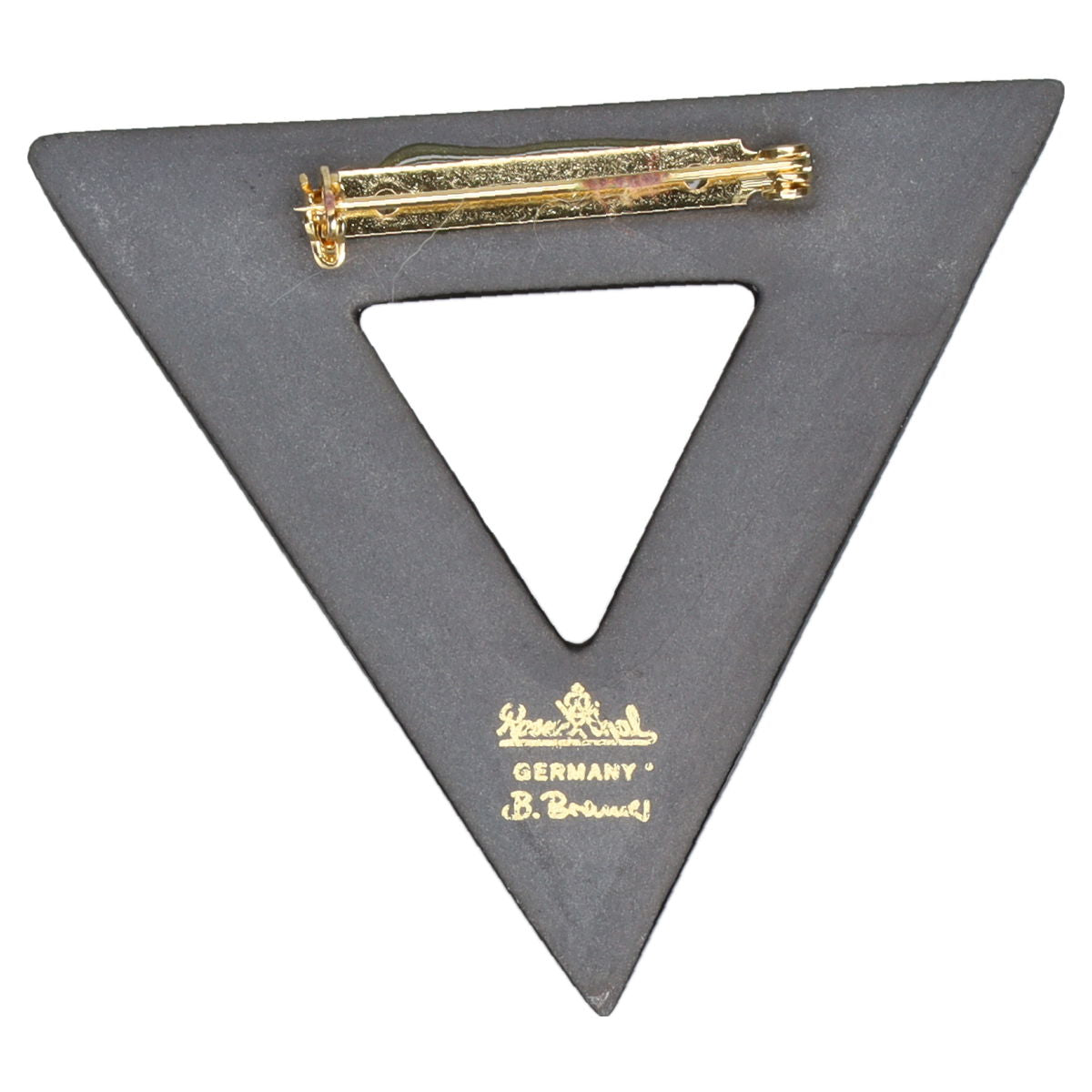 Brosche Schwarz Gold Form Dreieck