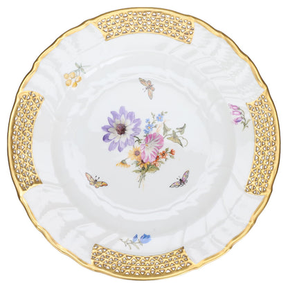 Durchbruchteller mit Goldblattrand