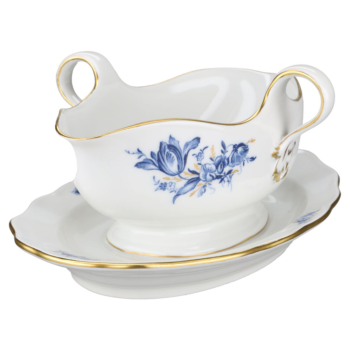 Sauciere mit Teller einteilig