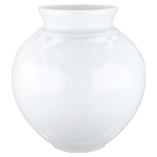 Vase bauchig weiß Reliefdekor Modell 6234