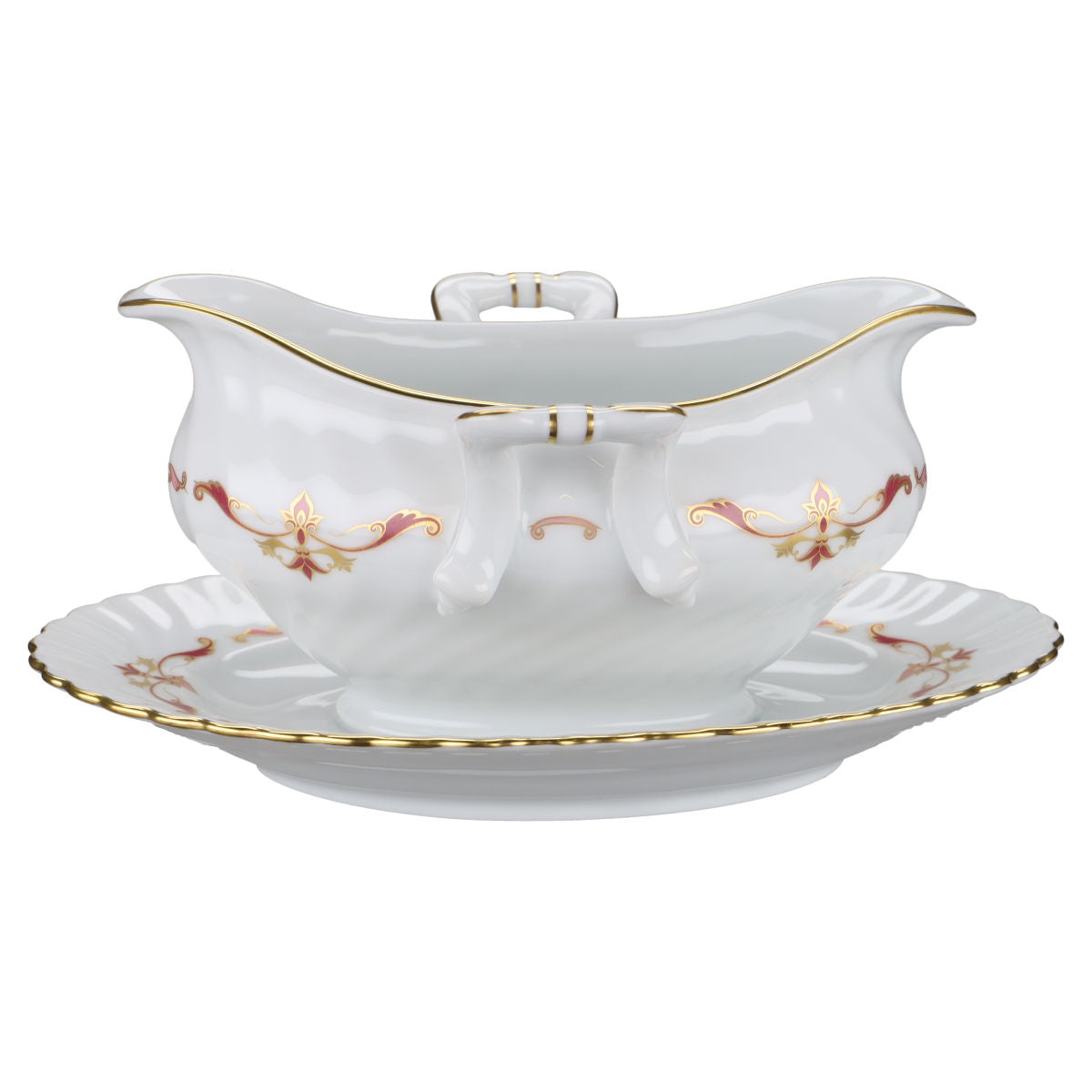 Sauciere mit Teller einteilig