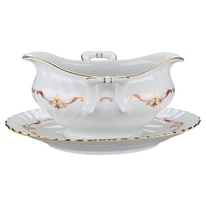 Sauciere mit Teller einteilig