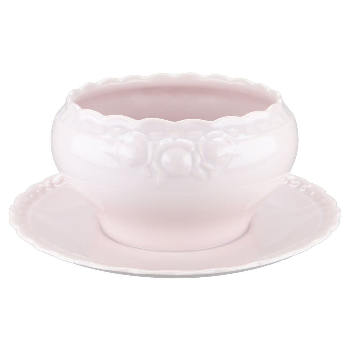 Sauciere mit Teller einteilig